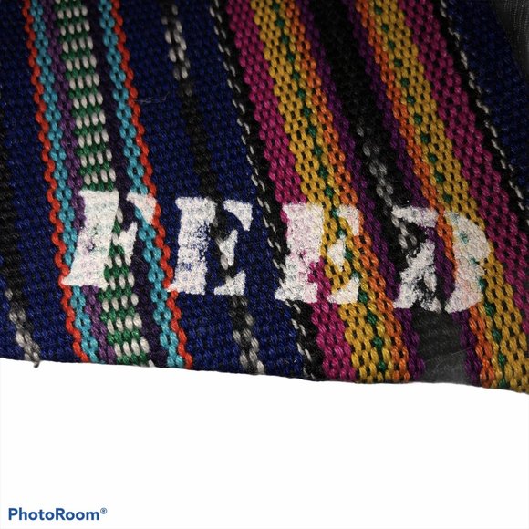 FEED Lauren Bush ethnic stripe zipper pouch NEW - Picture 3 of 4